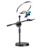 Soporte elevable para luz de relleno para transmisiones en vivo desde dispositivos móviles, soporte giratorio para tomas aéreas en vivo, tamaño: 26 cm.