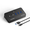 Concentrador Blueendless de 5 puertos (3 puertos USB 3.0), lector de tarjetas SD y TF con cable USB de 0,3 m.