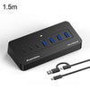 Estación de acoplamiento con concentrador USB-C/Tipo-C multipuerto Blueendless, divisor USB 3.0 de 5 Gbps, cable 2 en 1 HU705A-1.5M