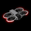 Kit de tira de luces LED RCSTQ para vuelo nocturno con 3 niveles de brillo, lámpara de advertencia de seguridad recargable (roja)