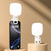 M-01 Clip recargable para teléfono, luz de relleno con tres temperaturas de color, mini luz de vídeo LED portátil (blanca)
