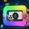 Luz de vídeo portátil recargable RGB magnética para teléfono ZGRL-01