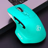 Ratón inalámbrico iMICE G209, modo dual, Bluetooth 2.4G, ergonómico, recargable, óptico (cian)