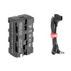 FOMITO NPF-2DC (Versión CC): Convertidor de 3 vías para baterías NP-F; adaptador D-Tap a baterías simuladas (dummy) dobles tipo NP-F550/F750/F970. Especificación: cable en espiral.