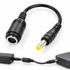 Cable adaptador de alimentación de CC hembra de 7,4 x 5,0 mm a macho de 5,5 x 2,5 mm, compatible con fuentes de alimentación para portátiles (negro)