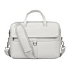 Maletín portátil para laptop, impermeable y resistente a los golpes, de gran capacidad y con asa (Tamaño: 15,6 pulgadas, color blanco)