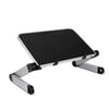 Soporte universal para computadora portátil de aleación de aluminio plegable con ajuste de 360 grados (negro)