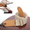 Correa de tachuelas de guitarra de lino y algodón, correa de hombro diagonal, accesorios para instrumentos musicales (beige)