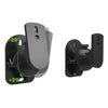 Par de pareja de sonido envolvente negro soportes de montaje de pared 45 grados de diseño giratorio TV Montaje de pared 8 x 4.5 x 5,8 cm