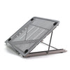 Soporte ventilado ajustable de malla metálica de refrigeración plegable de escritorio portátil (gris plateado)