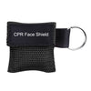 Máscara de protección facial de emergencia CPR Máscara de respiración con llavero (Negro)