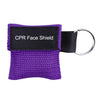Máscara de protección facial de emergencia CPR Máscara de respiración con llavero (púrpura)