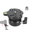 Bexin Dy-60N 1/4 pulgada Hilo Cúpula Profesional Trípode Nivelación de la base de panorama de 360 grados con nivel de burbuja y adaptador de tornillo de 3/8 pulgadas