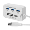 USB 3.1 Type-C COMBO 3 puertos HUB + MS DUO / SD (HC) / M2 / Lector de tarjetas T-Flash con indicación LED (plateado)