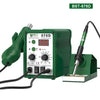 Pistola de aire caliente BEST BST-878D 2 en 1 con temperatura ajustable y estación de retrabajo con soldador eléctrico, enchufe británico (verde)