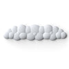 Reposamuñecas en la nube, almohadilla para teclado de espuma viscoelástica, muñequera para escritorio de oficina (blanco)