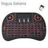 Idioma de soporte: Italia i8 Air Mouse Teclado inalámbrico con retroiluminación y panel táctil para Android TV Box y Smart TV y PC Tablet y Xbox360 y PS3 y HTPC / IPTV
