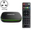 R69 1080P HD Smart TV BOX Android 4.4 Media Player con control remoto, Quad Core Allwinner H3, RAM: 1GB, ROM: 8GB, 2.4G WiFi, LAN, enchufe de Reino Unido