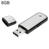 Grabadora de voz para reuniones con disco en U portátil recargable SK858 de 8 GB (negro)