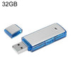Grabadora de voz para reuniones con disco en U portátil recargable SK858 de 32 GB (azul)