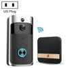 M3 720P Smart WIFI Timbre visual de video de potencia ultra baja con versión Ding Dong, enchufe de EE. UU. (Negro)