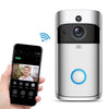 M4 720P Smart WIFI Ultra Low Power Video PIR Visual Doorbell con 3 ranuras para batería, compatible con monitoreo remoto de teléfonos móviles y visión nocturna y lente de cámara gran angular de 166 grados (plateado)