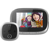 SF550 - Visor de puerta digital de seguridad de 1.0MP con pantalla de 4.3 pulgadas y 12 música polifónica, compatible con detección de movimiento PIR y visión nocturna por infrarrojos y gran angular de 145 grados y tarjeta TF (negro)