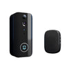 Timbre inalámbrico DoorBell i9 con cámara, visión nocturna, detección de movimiento, intercomunicador bidireccional (negro)
