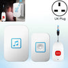 CACAZI C86 Timbre inalámbrico de buscapersonas SOS Timbre de llamada remoto de alarma de emergencia para ancianos y niños, enchufe del Reino Unido (blanco)