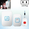 CACAZI C86 Timbre inalámbrico de buscapersonas SOS Timbre de llamada remoto de alarma de emergencia para ancianos y niños, enchufe de EE. UU. (Blanco)