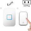 CACAZI FA88 Timbre inalámbrico para hogar inteligente autoalimentado, enchufe de EE. UU. (Blanco)