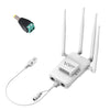 VONETS VAR1200-H Repetidor WiFi de doble banda con antena externa de puente inalámbrico de 1200Mbps, con juego de adaptadores de CC