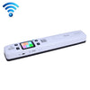 Escáner de mano portátil iScan02 WiFi de doble rodillo para documentos móviles con pantalla LED, compatible con 1050DPI / 600DPI / 300DPI / PDF / JPG / TF (blanco)