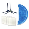 Par XI275 Cepillo lateral I258 + 4 filtros I206 + 2 trapos de limpieza I262 para ILIFE V8S