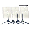 XI284 2 pares de cepillos laterales I258 + 6 filtros PCS I206 + cepillo negro pequeño G101 para ILIFE V8S
