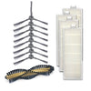 XI217 4 pares de cepillos laterales K614 + 4 filtros PCS I207 + juego de cepillo principal I202 para ILIFE A4