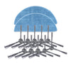 XI246 5 pares de cepillos laterales K614 + 2 piezas I201 Juego de trapos para ILIFE V3S Pro / V3S / V5S Pro / V50 / V5S