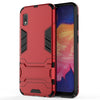 Carcasa de PC + TPU a prueba de golpes para Galaxy A10e, con soporte (rojo)