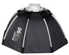 Triopo K3-90+TR-07C Softbox Armado Instantáneo Octogonal Montura Bowens y Speedlight 90 Cm