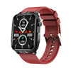 TK11P Reloj inteligente con banda de silicona resistente al agua IP68 con pantalla IPS de 1,83 pulgadas, soporte para monitoreo de estrés / ECG (rojo)