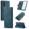 CaseMe-013 Estuche de cuero con tapa horizontal multifuncional con ranura para tarjeta y soporte para Galaxy Note 10 (azul)