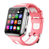 W5 Reloj con teléfono inteligente con cámara dual y pantalla completa de 1,54 pulgadas, compatible con tarjeta SIM / seguimiento GPS / trayectoria en tiempo real / monitoreo de temperatura, 1 GB + 16 GB (rosa plateado)