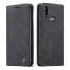 Para Galaxy A10s CaseMe-013 Estuche de cuero con tapa horizontal multifuncional con ranura para tarjeta, soporte y billetera (negro)