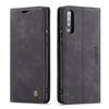 Para Galaxy A70s CaseMe-013 Estuche de cuero con tapa horizontal multifuncional con ranura para tarjeta, soporte y billetera (negro)
