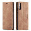 Para Galaxy A70s CaseMe-013 Estuche de cuero con tapa horizontal multifuncional con ranura para tarjeta, soporte y billetera (marrón)