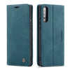 Para Galaxy A70s CaseMe-013 Estuche de cuero con tapa horizontal multifuncional con ranura para tarjeta, soporte y billetera (azul)