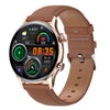 HK8PRO 1.36 pulgadas Correa de cuero de pantalla AMOLED Smart Watch, soporte de la función NFC / Monitoreo de oxígeno en sangre (oro)