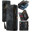 Para Galaxy S20 Ultra CaseMe Estuche de cuero con tapa horizontal multifuncional desmontable, con ranura para tarjeta, soporte, billetera con cremallera y marco de fotos (negro)