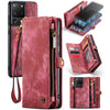 Para Galaxy S20 Plus CaseMe Estuche de cuero con tapa horizontal multifuncional desmontable, con ranura para tarjeta y soporte y billetera con cremallera y marco de fotos