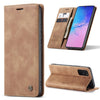 Para Galaxy A91 / S10 Lite CaseMe Estuche multifuncional de cuero con tapa horizontal, con ranura para tarjeta, soporte y billetera (marrón)
